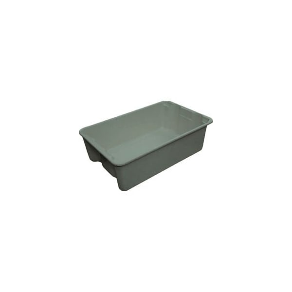 Mfg Tray Stack & Nest Storage Tote, 19-3/4 in L x 12-1/2 in W x 6 in H, Gray, Fiberglass, 10 PK 7803085172 - main
